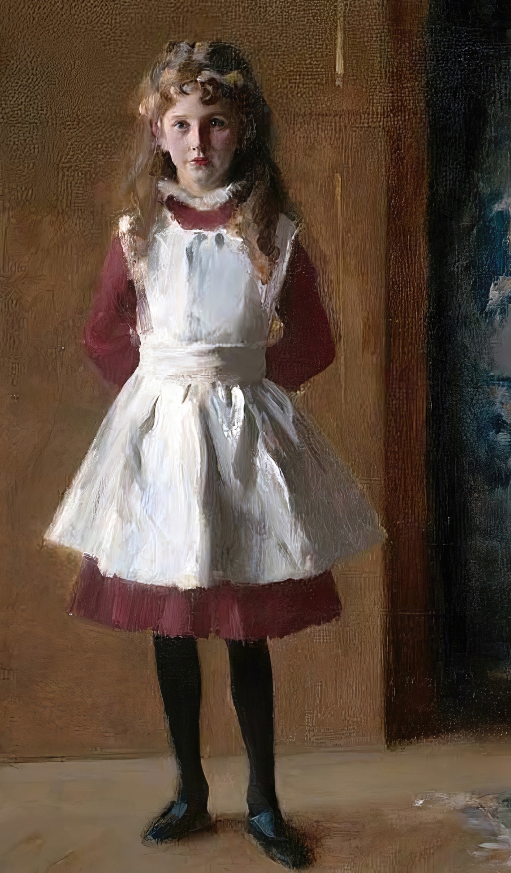 Girl at the left wall in The Daughters of Edward Darley Boit